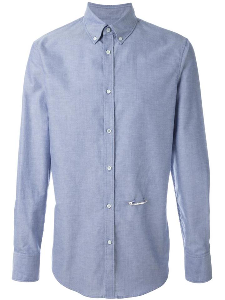 Dsquared2 Classic Oxford Shirt, Men's, Size: 56, Blue, Cotton