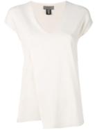 Tony Cohen - Wrap T-shirt - Women - Nylon/rayon - 38, Women's, White, Nylon/rayon