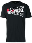 Diesel 'fuck You Imposter' Print T-shirt - Black