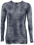 Avant Toi Fine Knit Fitted Jumper, Men's, Size: Xl, Blue, Cotton/linen/flax