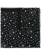 Saint Laurent 'étoiles' Small Printed Scarf, Women's, Black, Cashmere/silk