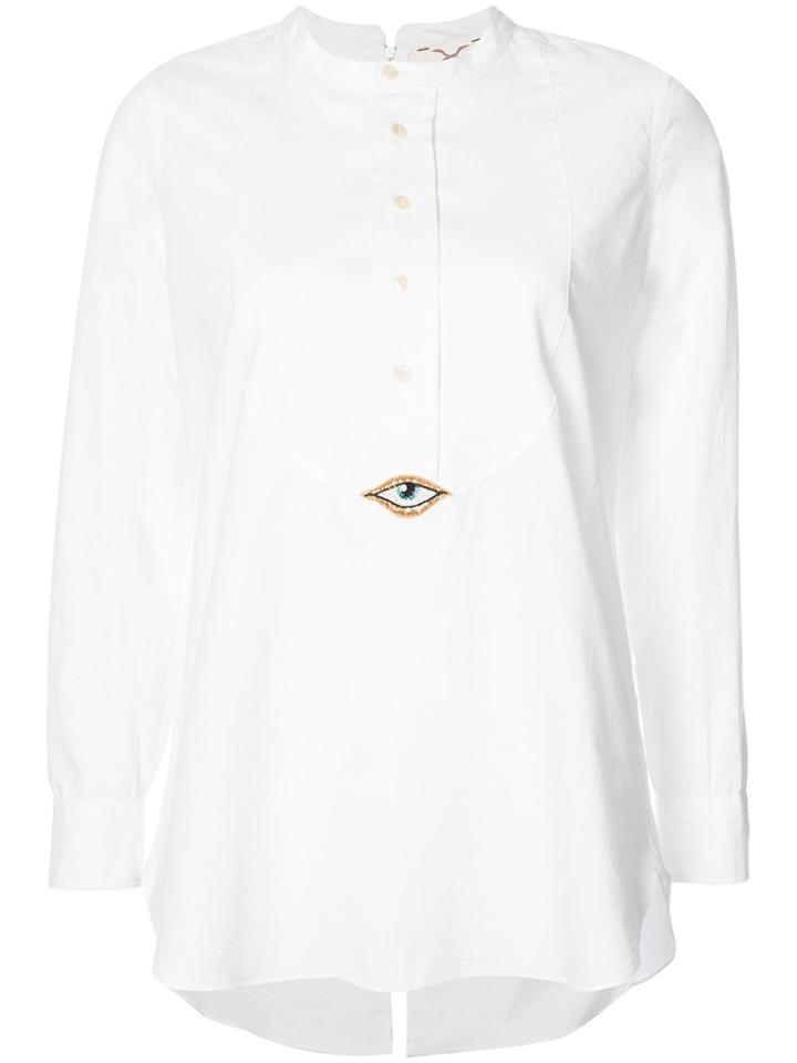 Figue Evil Eye Tux Shirt - White