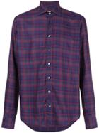 Etro Check Long-sleeve Shirt - Blue