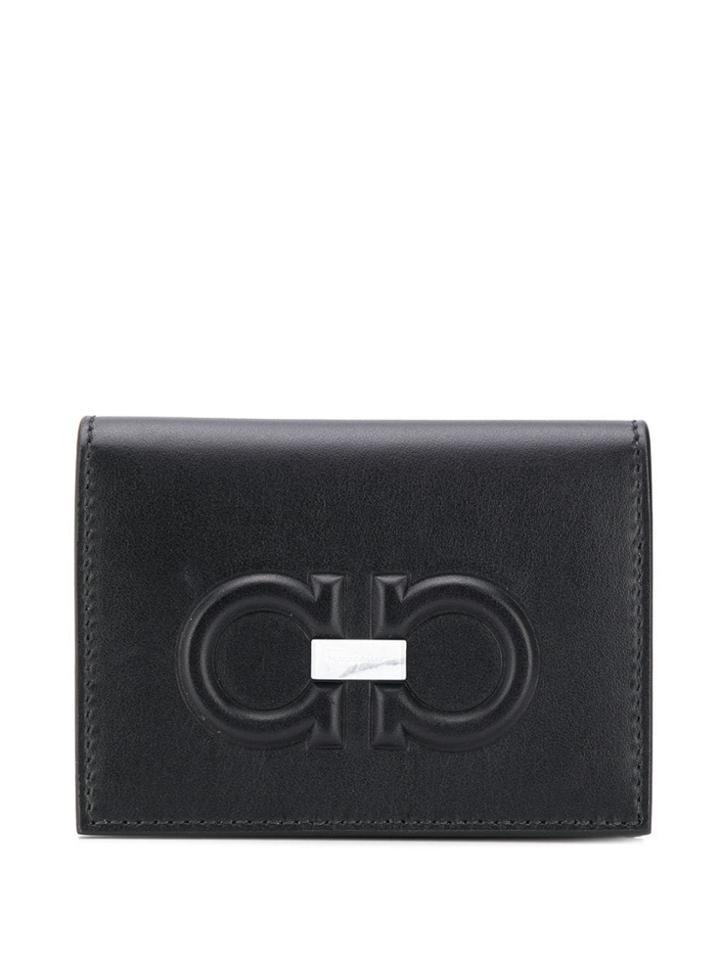 Salvatore Ferragamo Black Leather Cardholder