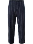 Dondup 'mery Loo' Cropped Trousers, Women's, Size: 40, Blue, Spandex/elastane/virgin Wool