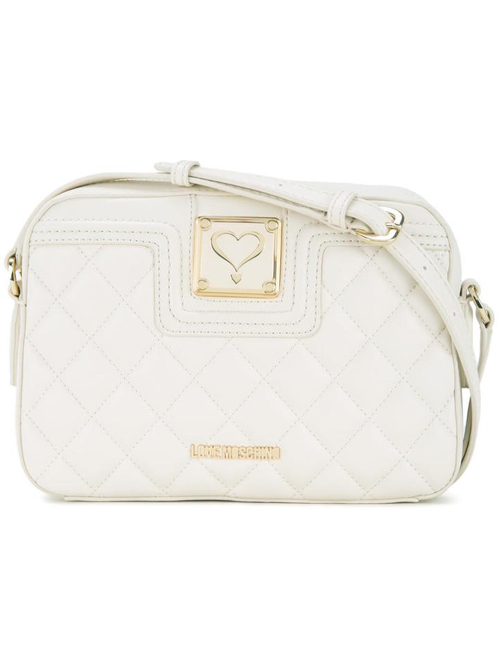 Love Moschino Quilted Crossbody Bag, Women's, White, Polyurethane