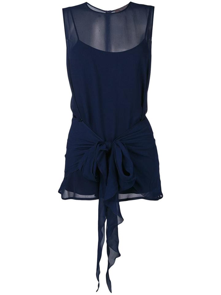 Max Mara Sheer Sleeveless Top - Blue