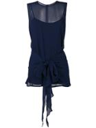 Max Mara Sheer Sleeveless Top - Blue
