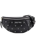 Miu Miu Studded Belt Bag - Black