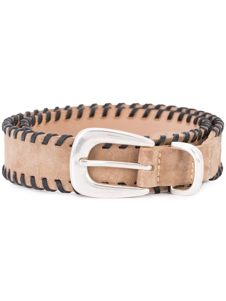 Rag & Bone Braided Belt, Women's, Size: Xs, Brown, Suede