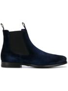 Santoni Suede Pull-on Boots - Blue