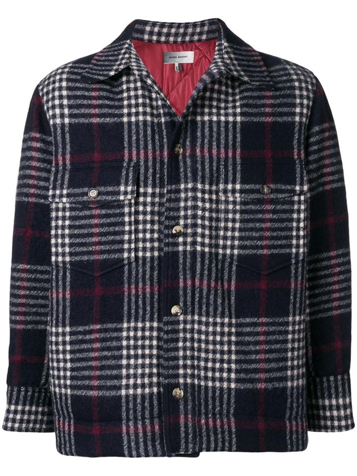 Isabel Marant Oversized Plaid Shirt Jacket - Blue