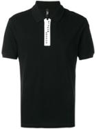 Versus Logo Zip Polo Shirt - Black