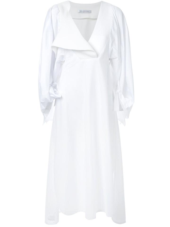 Christopher Esber Salvador Darted Sleeve Dress - White