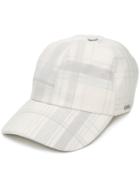 Ermenegildo Zegna Check Print Cap - White