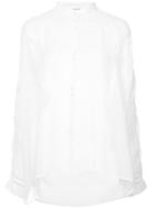 Isabel Benenato Sheer Buttoned Blouse - White