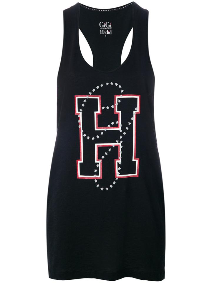 Tommy Hilfiger Tommy X Gigi Logo Print Tank Top - Black
