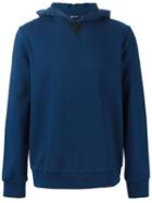T By Alexander Wang Leather Detail Hoodie, Men's, Size: Small, Blue, Cotton/lamb Skin