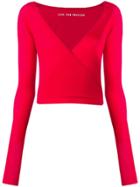Live The Process Red Wrap Top