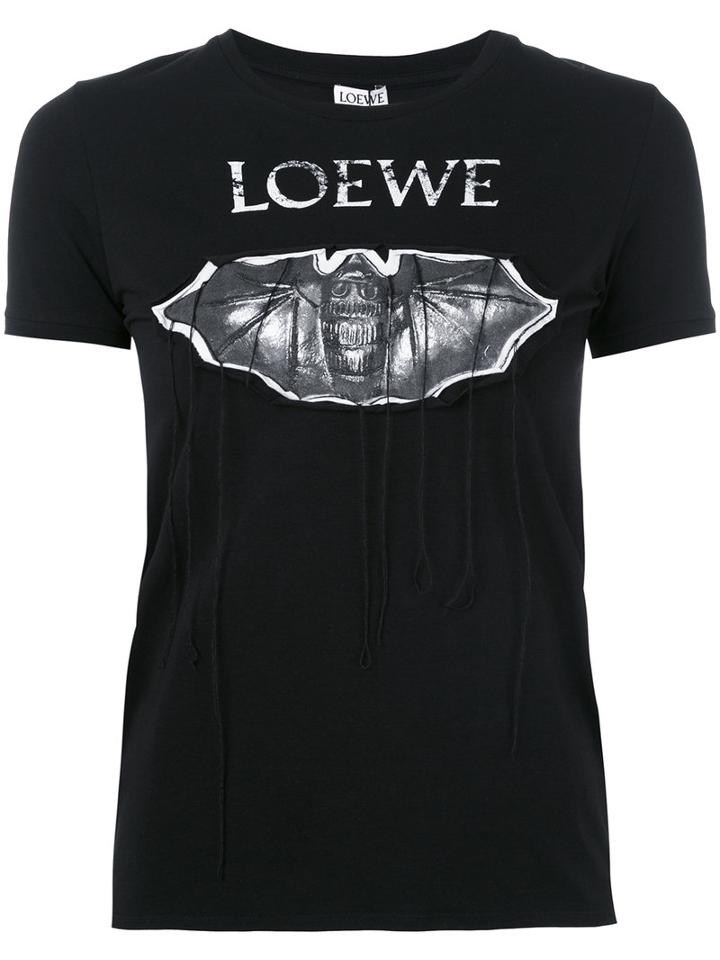 Loewe - Logo Print T-shirt - Women - Cotton/spandex/elastane - S, Black, Cotton/spandex/elastane