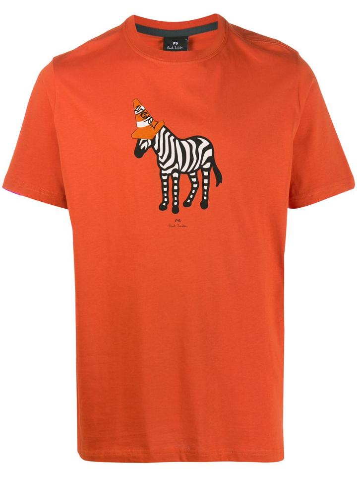 Ps Paul Smith Zebra Print T-shirt - Orange