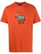 Ps Paul Smith Zebra Print T-shirt - Orange