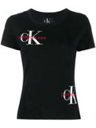 Calvin Klein Embroidered Logo T-shirt - Black