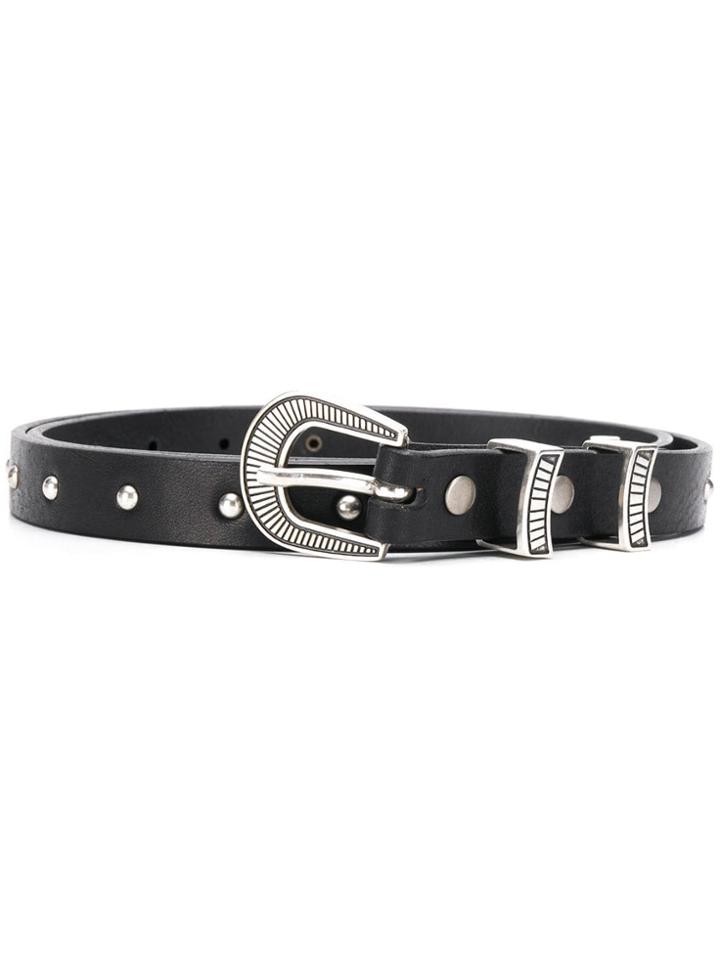 Alanui Engraved Detail Belt - Black