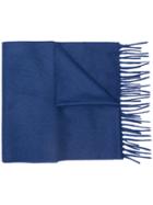 Lanvin Classic Cashmere Fringed Scarf - Blue