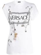 Versace Safety Pin Logo T-shirt - White