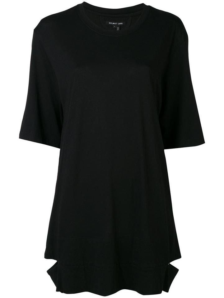 Helmut Lang - Oversized Slit Detail T-shirt - Men - Cotton/modal - Xl, Black, Cotton/modal