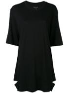 Helmut Lang - Oversized Slit Detail T-shirt - Men - Cotton/modal - Xl, Black, Cotton/modal