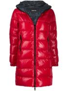 Duvetica Tyl Hooded Down Coat - Red