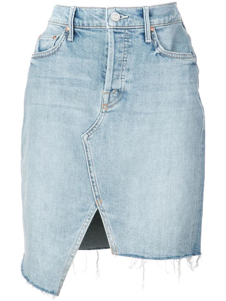 Mother Front Slit Skirt - Blue