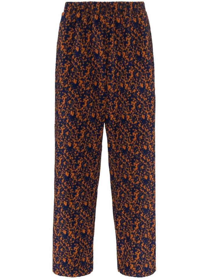 Lou Dalton Fleck Print Straight-leg Track Pants - Blue