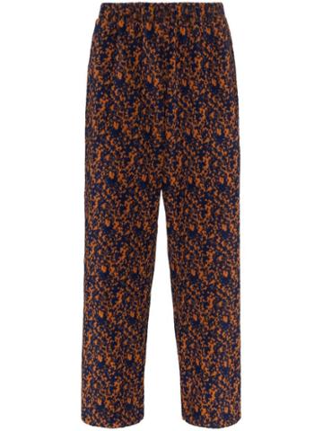 Lou Dalton Fleck Print Straight-leg Track Pants - Blue