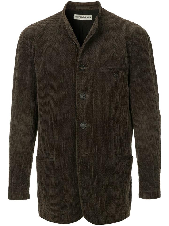 Issey Miyake Vintage Band Collar Jacket - Green