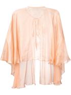 Maria Lucia Hohan Sheer Flared Cape - Orange