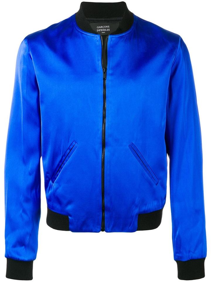 Garçons Infidèles Skull Embellished Bomber Jacket - Blue