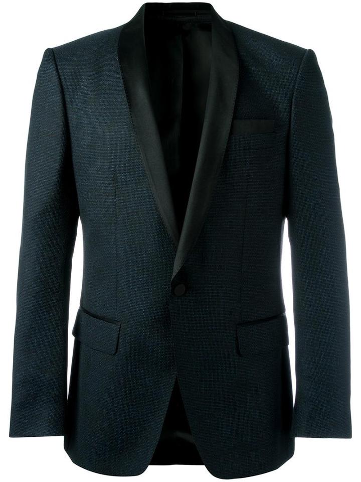Boss Hugo Boss Single Breasted Dinner Jacket, Men's, Size: 54, Black, Virgin Wool/polyester/silk/cupro