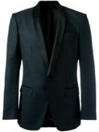 Boss Hugo Boss Single Breasted Dinner Jacket, Men's, Size: 54, Black, Virgin Wool/polyester/silk/cupro