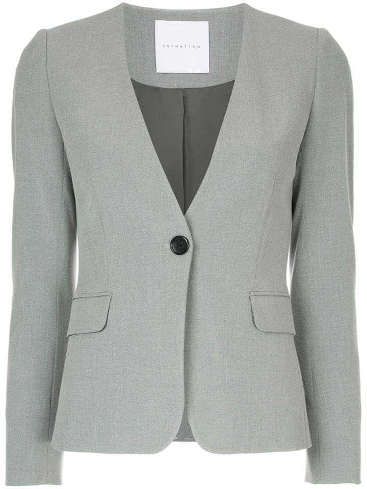 Estnation Classic Fitted Blazer - Grey