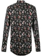 Dolce & Gabbana Musical Instrument Print Shirt - Black