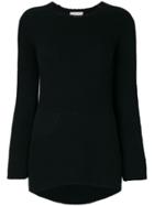 Fine Edge Round Neck Jumper - Black