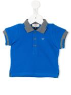 Armani Junior Contrast Trim Polo Shirt, Toddler Boy's, Size: 36 Mth, Blue