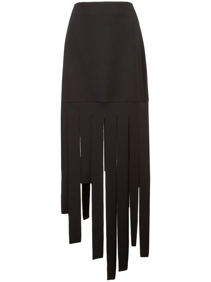 Carmen March Striped Hem Skirt - Black