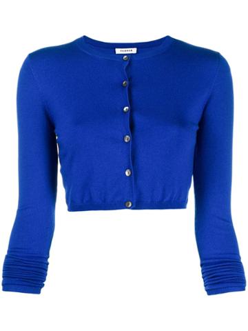 P.a.r.o.s.h. Cropped Long Sleeve Cardigan - Blue