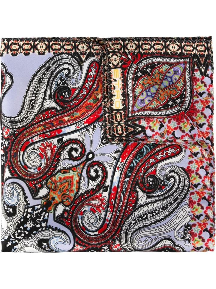 Etro Printed Silk Neckerchief