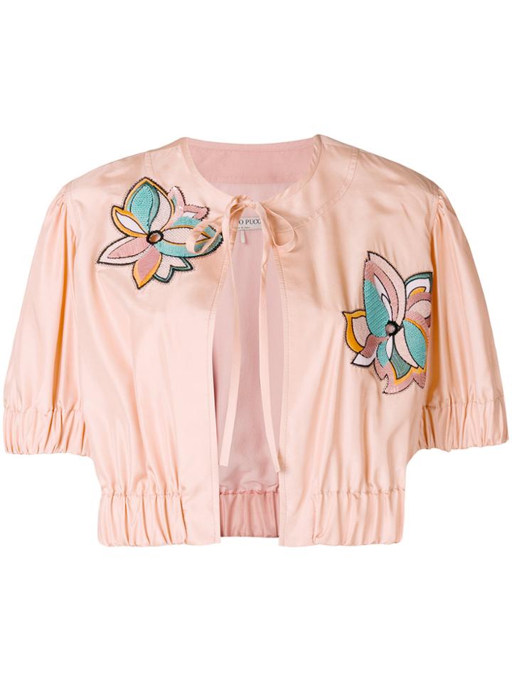 Emilio Pucci Sequin-embellished Cropped Jacket - Pink & Purple