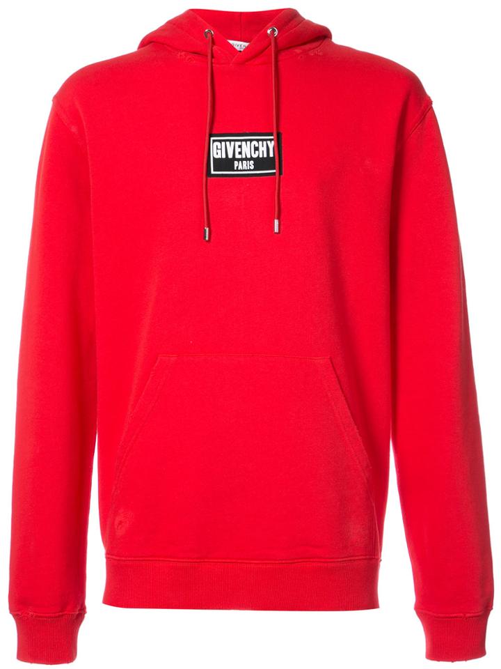 Givenchy Destroyed Hoodie - Red